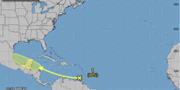 Nueva zona de baja presión con 10% de posibilidad de desarrollo ciclónico en Mar Caribe